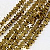 Electroplate Non-magnetic Synthetic Hematite Beads Strands G-J173-6x6mm-03-1