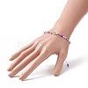 Alloy Enamel Evil Eye & Glass Seed Braided Bead Bracelet with Crystal Rhinestone for Women BJEW-JB09248-3