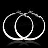 Women Big Earrings Real Rose Gold Plated Eco-Friendly Tin Alloy Big Hoop Earrings EJEW-BB09645-P-2