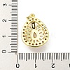Brass Micro Pave Cubic Zirconia Pendants FIND-Z023-17G-3