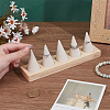 5 Cone Wooden Ring Organizer Holder RDIS-WH0031-02A-04-3
