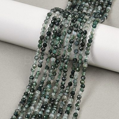 Natural Moss Agate Beads Strands G-A129-3mm-01-1