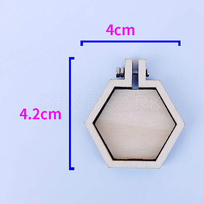 Mini Wooden Embroidery Hoops TOOL-PW0003-019A-05-1