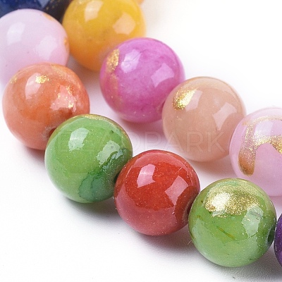 Natural Mashan Jade Beads Strands G-F670-A16-6mm-1