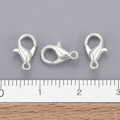 Silver Color Plated Zinc Alloy Lobster Claw Clasps X-E103-S-1