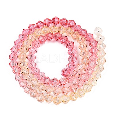 Gradient Color Baking Paint Glass Bead Strands DGLA-A039-T2mm-A02-1