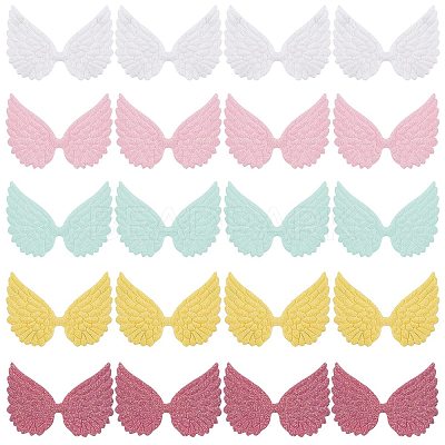 40Pcs 5 Colors Cloth Patches DIY-GF0005-06-1