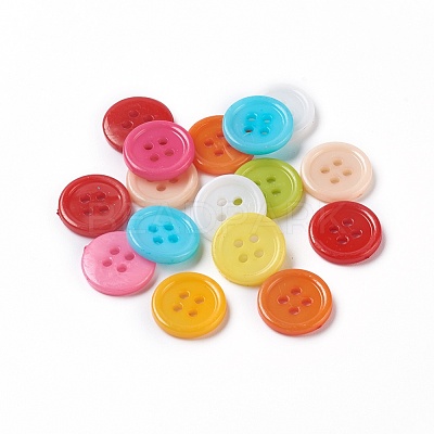 Acrylic Sewing Buttons X-BUTT-E076-E-M-1