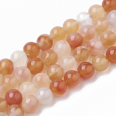 Natural Carnelian Beads Strands X-G-S295-13-8mm-1