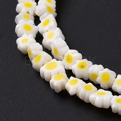 Handmade Millefiori Glass Bead Strands LAMP-J035-4mm-74-1