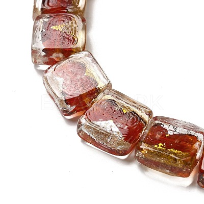 Handmade Gold Foil and Silver Foil Lampwork Beads FOIL-C001-01B-02-1