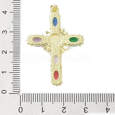 Golden Brass with Glass Pendants KK-A209-16G-1