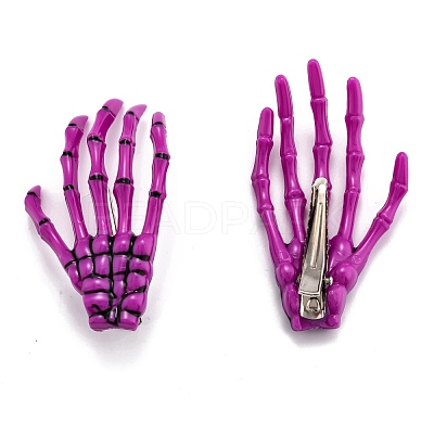 Halloween Skeleton Hands Bone Hair Clips PHAR-H063-A01-1