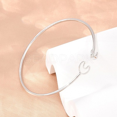 304 Stainless Steel Bangles for Women BJEW-N040-01A-P-1