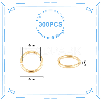 300Pcs 304 Stainless Steel Open Jump Rings STAS-UN0058-56G-03-1