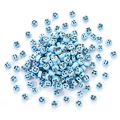 Opaque Acrylic Beads MACR-YW0001-22E-1