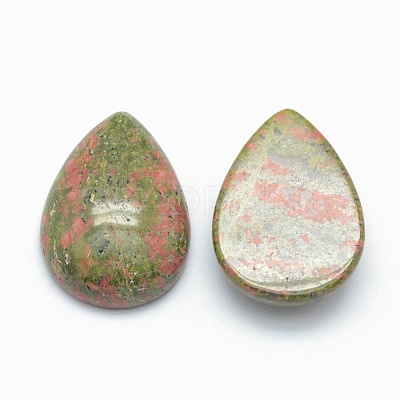 Natural Unakite Cabochons G-E491-B-03-1