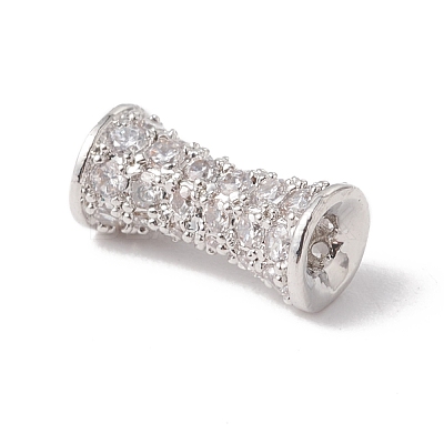 Eco-Friendly Rack Plating Brass Micro Pave Cubic Zirconia Beads KK-F835-26A-P-1