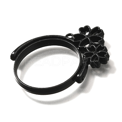Rotatable Alloy Swivel Open Back Bezel Pendants PALLOY-I223-20EB-1