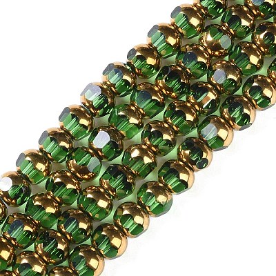 Electroplate Glass Beads Strands EGLA-Q128-04A-FP03-1