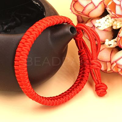 Adjustable Waxed Cord Braided Bracelets BJEW-E304-15-1