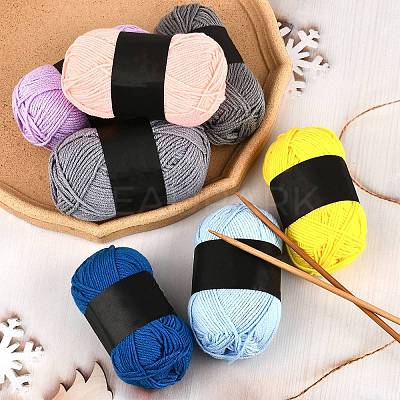 5Pcs Polyester Yarn for Knitting & Crochet YCOR-SZ0001-03E-1