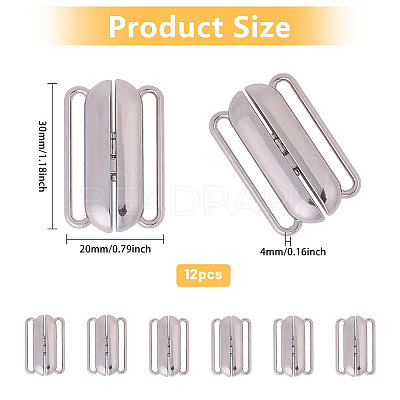 12Pcs Alloy Bikini Clips FIND-CA0009-77A-1