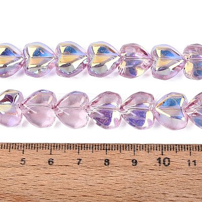 Electroplate Transparent Glass Beads Strands X-EGLA-N056-01A-05-1