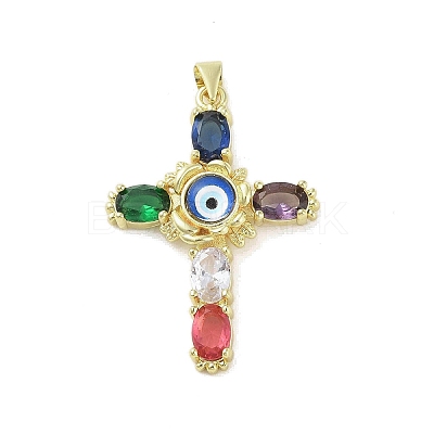 Golden Brass with Glass Pendants KK-A209-16G-1