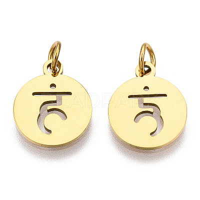 304 Stainless Steel Charms STAS-Q201-T446G-01-1
