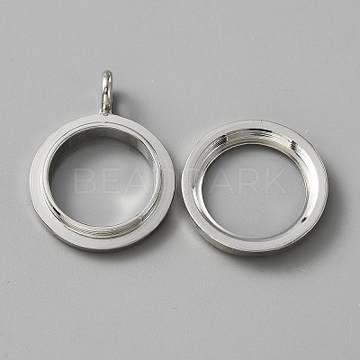 Alloy Crystal Rhinestone Locket Pendants LS-FIND-WH0061-50A-P-1