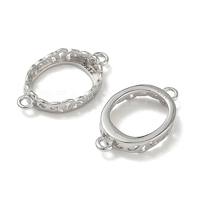 925 Sterling Silver Connector Cabochon Settings STER-NH0019-01P-01-1