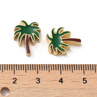 Brass Enamel Beads KK-Z033-05G-1
