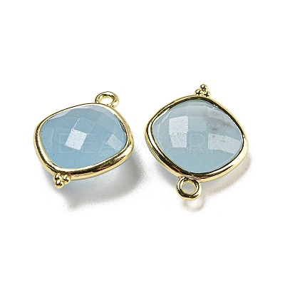Dyed Natural Jade Imitation Aquamarine Pendants G-M431-12G-03-1