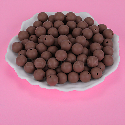 Round Silicone Focal Beads SI-JX0046A-114-1