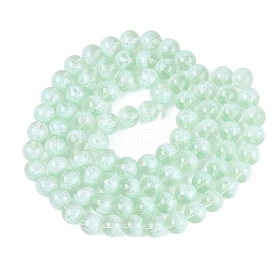 Transparent Half Spray Painted Glass Beads Strands GLAA-Q110-02A-02-1