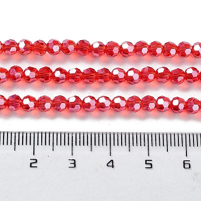 Electroplate Glass Bead Strands EGLA-R015-4mm-23-1