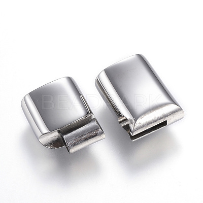 Tarnish Resistant 304 Stainless Steel Magnetic Clasps with Glue-in Ends X-STAS-D159-28P-1