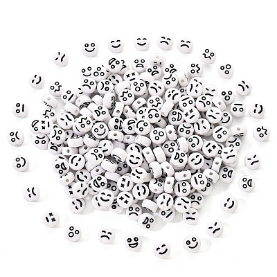 Opaque Acrylic Beads MACR-YW0001-22A-1