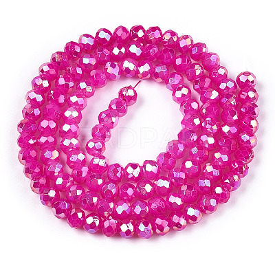 Baking Paint Glass Beads Strands DGLA-A034-J4mm-B11-1