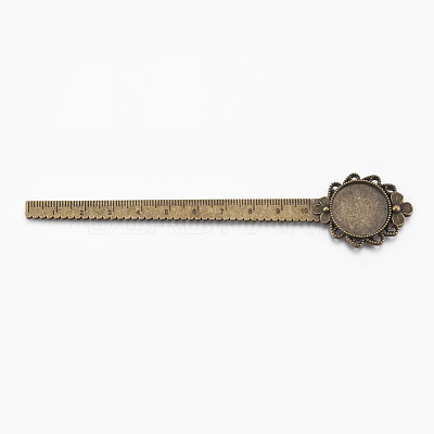 Tibetan Style Alloy Cabochon Setting PALLOY-E449-06AB-1