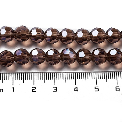 Electroplate Transparent Glass Beads Strands EGLA-A035-T8mm-A13-1