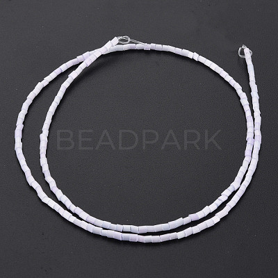 Glass Silk Stain Style Beads Strands GLAA-N047-001B-10-1