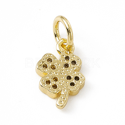 Brass Micro Pave Cubic Zirconia Charms ZIRC-F132-35G-1