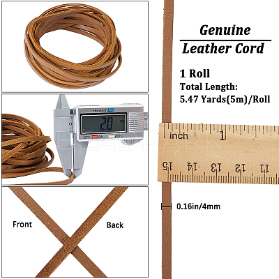 Flat Cowhide Leather Jewelry Cord LC-GF0001-10B-02-1