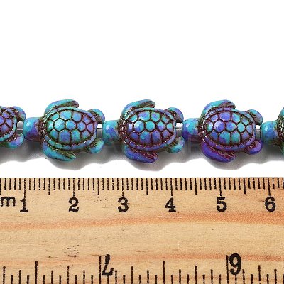 Synthetic Turquoise Dyed Beads Strands G-P507-05M-1