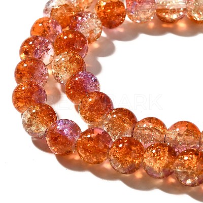 Crackle Glass Beads Strands CCG-C002-8mm-05-1