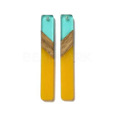 Opaque Resin & Walnut Wood Big Pendants RESI-D060-C-1