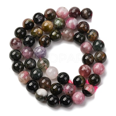 Natural Multicolor Tourmaline Beads Strands G-K402-A01-8mm-1