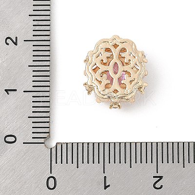Brass Micro Pave Cubic Zirconia Beads KK-K297-29G-01-1